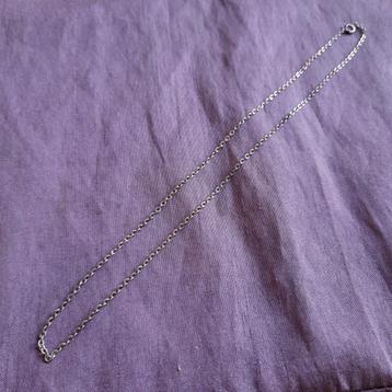 Zilveren Halsketting Ovale Schakels 46 cm beschikbaar voor biedingen