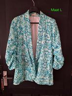 Groene print blazer jasje maat L, Ophalen of Verzenden, Zo goed als nieuw