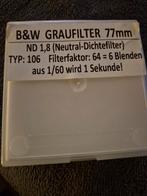 B&W Grijsfilter 77mm ND 1.8, B&W, Overige typen, Ophalen of Verzenden, Zo goed als nieuw