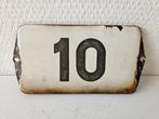 Emaille huisnummer 10, Antiek en Kunst, Antiek | Emaille, Ophalen of Verzenden
