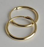 Gouden oorbellen 14 karaat gouden creolen 15 mm doorsnede, Sieraden, Tassen en Uiterlijk, Oorbellen, Ophalen of Verzenden, Goud