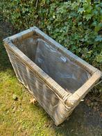 Rieten Plantenbak Rechthoekig, Tuin en Terras, Bloembakken en Plantenbakken, Ophalen, Overige materialen, Gebruikt, Minder dan 60 cm