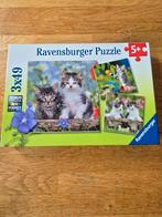Ravensburger Puzzel 3x49 - Katten, Ophalen of Verzenden, Meer dan 50 stukjes, Zo goed als nieuw, 4 tot 6 jaar
