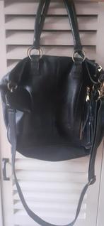 Zwarte leren tas van Fabienne Chapot, Sieraden, Tassen en Uiterlijk, Tassen | Damestassen, Ophalen of Verzenden, Zo goed als nieuw