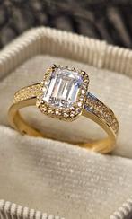 Prachtige 14k dames gouden ring met baguette steen, Sieraden, Tassen en Uiterlijk, Ringen, Nieuw, Ophalen of Verzenden, 17 tot 18