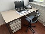 Bureautafel met ladeblok, stoel en printer, Huis en Inrichting, Bureaus, Ophalen, Met wielen, Gebruikt, Bureau