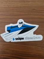 2772 Unique Uitzendbureau Sticker - Speedboot, Verzamelen, Stickers, Ophalen of Verzenden, Gebruikt, Bedrijf of Vereniging