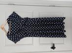 Polka dot jurk king louie L, Kleding | Dames, Jurken, Blauw, Maat 42/44 (L), Ophalen of Verzenden, Zo goed als nieuw