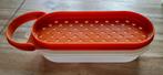Tupperware raspaardje Oranje met opvangbak en deksel 21x9cm, Ophalen of Verzenden, Zo goed als nieuw, Oranje, Overige typen
