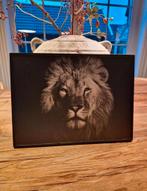 Poster canvas leeuw, Huis en Inrichting, Woonaccessoires | Schilderijen, Tekeningen en Foto's, Ophalen of Verzenden, Minder dan 50 cm