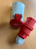 Krachtstroom stekker 4-polig 32A 380V compleet, Ophalen of Verzenden, Nieuw