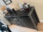 Mooi dressoir teak zwart, Ophalen, 150 tot 200 cm, Teakhout, Zo goed als nieuw