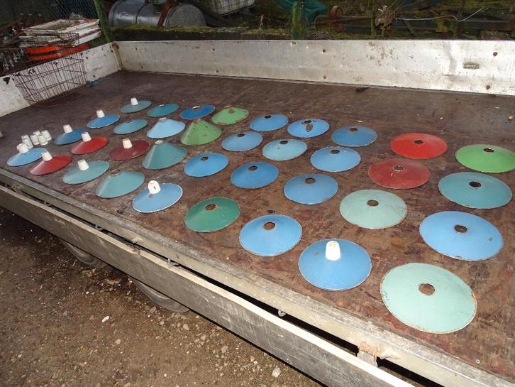 oude emaillen lampenkapjes lampen hanglampen, Antiek en Kunst, Curiosa en Brocante, Ophalen