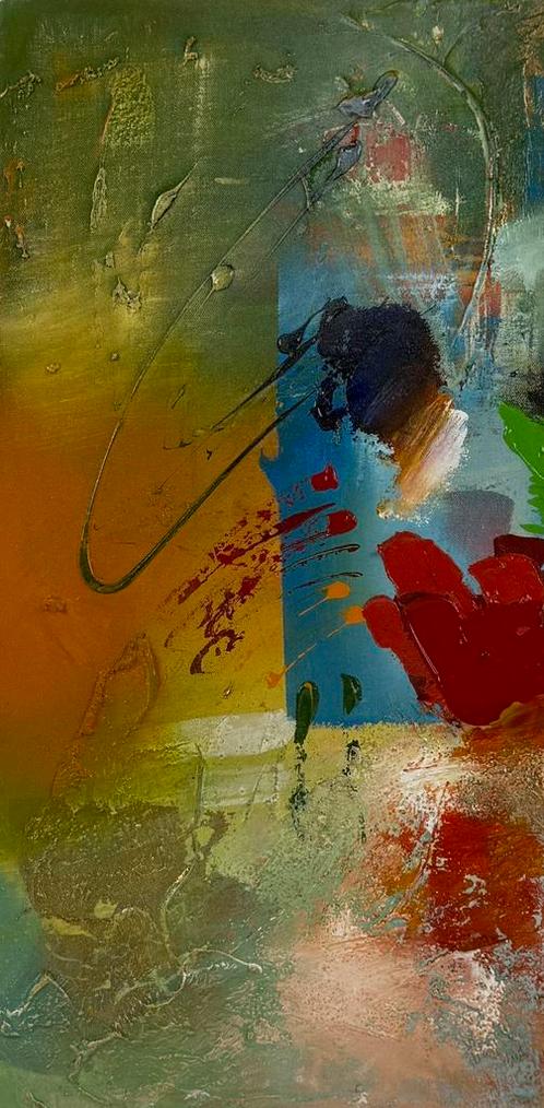 Untitled - William Malucu - 100% olieverf, Antiek en Kunst, Kunst | Schilderijen | Modern, Ophalen