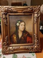 Schilderij "Het Meisje met Bloemen i h Haar" Sale 159>149 E!, Antiek en Kunst, Kunst | Schilderijen | Klassiek, Ophalen of Verzenden