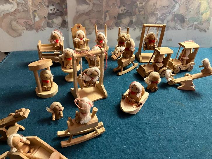 Duitse Miniatuur Houten Poppetjes, Antiek en Kunst, Antiek | Speelgoed, Ophalen of Verzenden