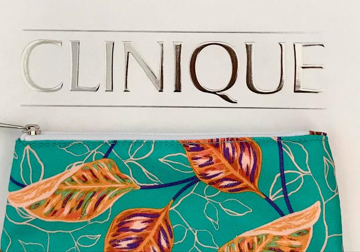 Clinique Toilettas / MakeUp tas /Groen-oranje, Sieraden, Tassen en Uiterlijk, Toilettassen, Nieuw, Dame, Groen, Ophalen of Verzenden