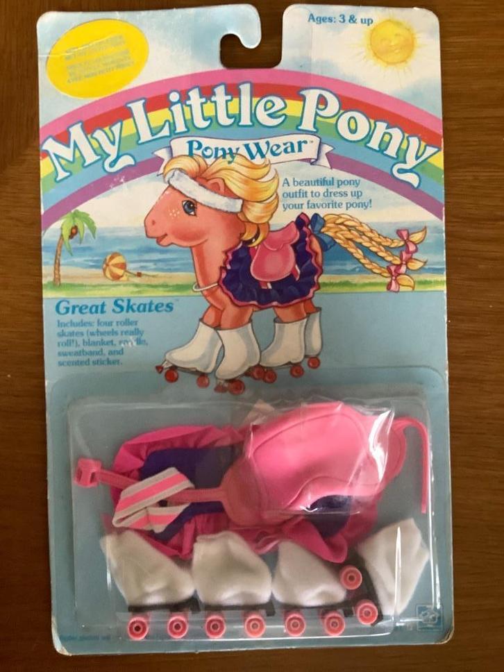 My Little Pony "Great Skates" Pony Wear Set – 1985., Verzamelen, Retro, Huis en Inrichting, Ophalen of Verzenden