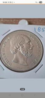 2 1/2 Gulden (Rijksdaalder) 1854 in zeer mooie kwaliteit., Koning Willem III, Zilver, Ophalen of Verzenden, Losse munt