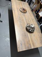 MAATWERK: massieve houten eettafel met Singer onderstel, Huis en Inrichting, Tafels | Eettafels, Ophalen, 100 tot 150 cm, 200 cm of meer