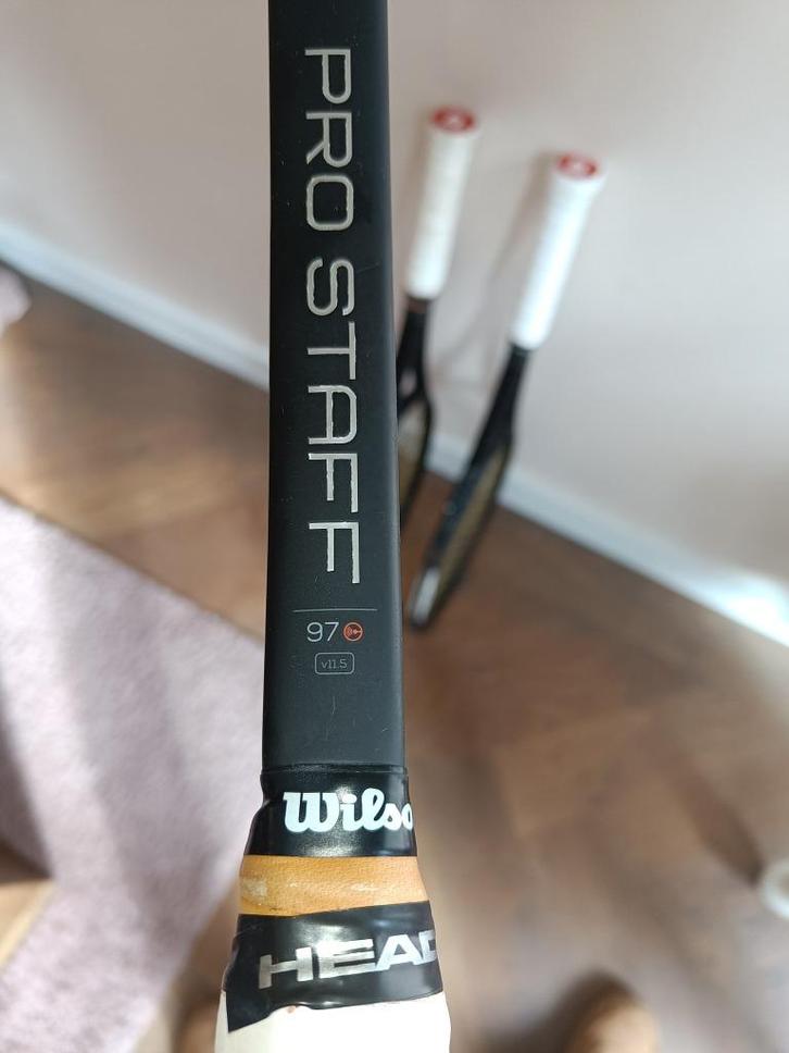 Tennisracket Wilson Pro Staff 97, Sport en Fitness, Tennis, Gebruikt, Racket, Wilson, L3, Ophalen of Verzenden