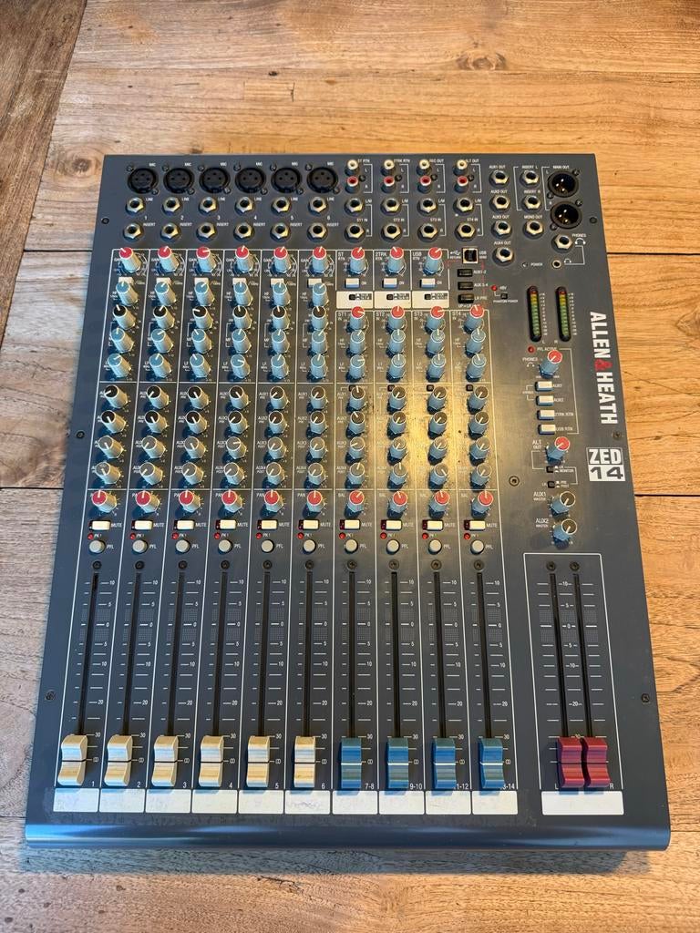 Allen & Heath Zed 14 Mixer - Gebruikt, Ophalen of Verzenden, Gebruikt, 10 tot 20 kanalen, Microfooningang