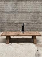 Lange oude smalle salontafel lengte 151 cm, Antiek, Eikenhout, Zo goed als nieuw, 150 tot 200 cm