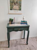 Mooie groene sidetable met oud roze marmer look tegel, Huis en Inrichting, Tafels | Sidetables, Ophalen, 50 tot 100 cm, Zo goed als nieuw