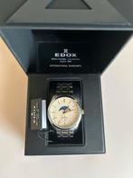 Edox Les Vauberts Moonfase - 20 ATM, Overige merken, Staal, Polshorloge, Ophalen of Verzenden