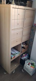 Kallax kast met inzet stukken, Huis en Inrichting, Ophalen, 100 tot 150 cm, 50 tot 100 cm, Zo goed als nieuw