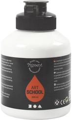 Creotime Art School pigment verf white fles 500 ml 35410, ., Overige typen, Nieuw, Ophalen of Verzenden