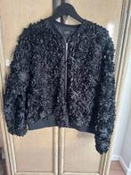 Yesta bomer jacket bloem zwart, slechts 1x gedragen maat 50, Ophalen of Verzenden, Zo goed als nieuw, Zwart