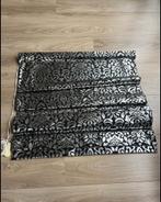 Mooie zwarte vouwgordijnen met zilvermotief, Zo goed als nieuw, 100 tot 150 cm, Zwart, 50 tot 100 cm