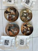 Seltmann weiden 4 poezen bordjes met echtheid certificaat, Antiek en Kunst, Antiek | Wandborden en Tegels, Ophalen