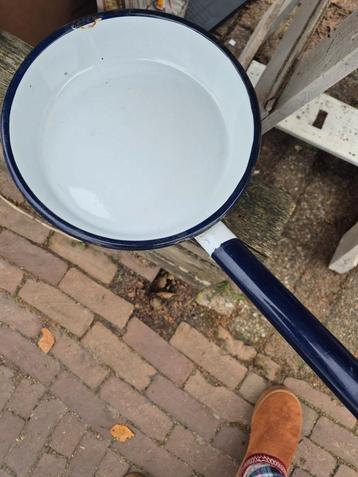 Vintage Emaille Steelpan - Pools Fabricaat beschikbaar voor biedingen