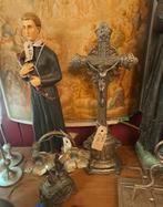 Antiek kerk kruis met corpus zilver kleur erg mooi echt oud, Antiek en Kunst, Antiek | Religie, Ophalen