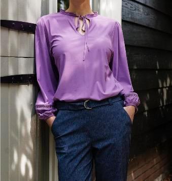 Travelblouse Maicazz maat M lila. beschikbaar voor biedingen