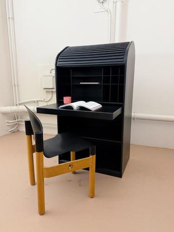Vintage zwarte Pastoe 'Amsterdammer' kast bureau secretaire beschikbaar voor biedingen