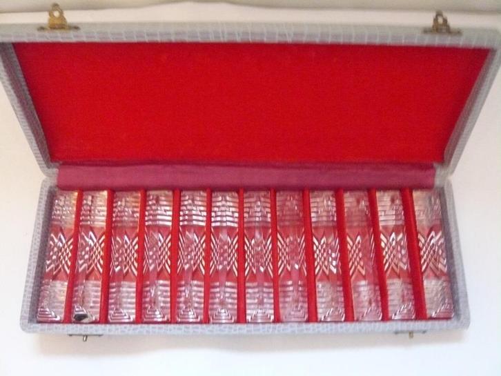 Kristal bestek onderleggers, Antiek en Kunst, Antiek | Glas en Kristal, Ophalen of Verzenden