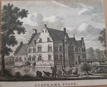 12-2 / Liaukama State nabij Sexbierum Kopergravure ca 1790 beschikbaar voor biedingen