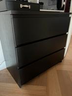 Ikea Malm 3 drawer cupboard black, Huis en Inrichting, Kasten | Ladekasten, Ophalen, Zo goed als nieuw, 25 tot 50 cm, Minder dan 100 cm