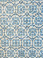 5675 brocante barok medaillon behang blauw goud swiet, Huis en Inrichting, Stoffering | Behang, Ophalen of Verzenden, Minder dan 10 m²