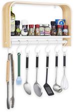 Wandplank kruidenrek met haken, Ophalen of Verzenden, Nieuw