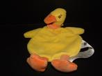 ERGEE EEND KNUFFELDOEKJE VELOURS GEEL MET ORANJE SNAVEL  EN, Verzenden, Nieuw, Eend