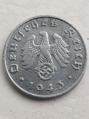 Duitsland Derde Rijk- Nazi Duitsland munt  1 pfennig 1943. beschikbaar voor biedingen