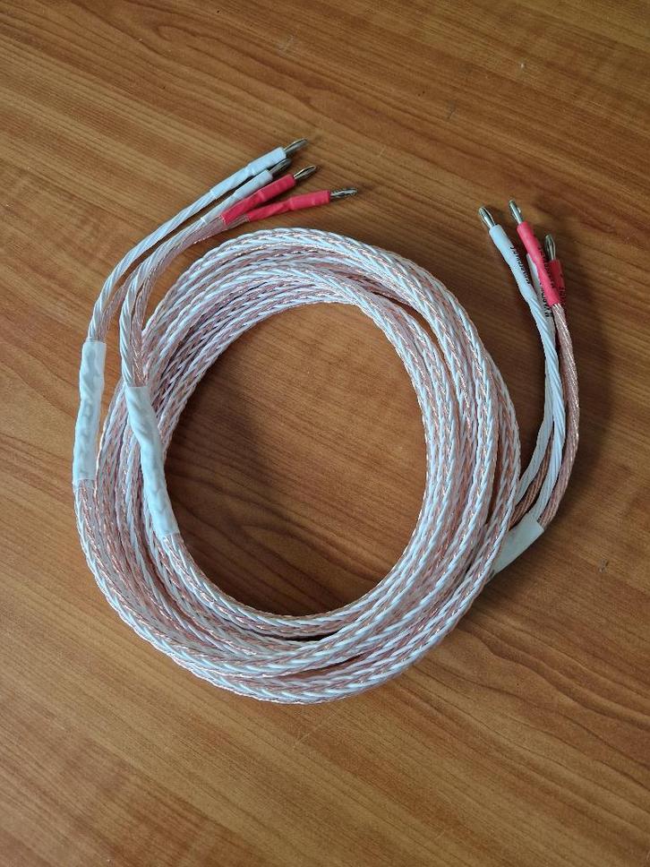 ✅ Kimber Kable 8TC WHITE CLEAR 2 x 2,5 meter speakercable, Audio, Tv en Foto, Audiokabels en Televisiekabels, Zo goed als nieuw