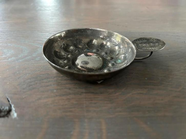 Tastevin brocante curiosa antiek Wijnproefnap wijn test keur, Antiek en Kunst, Curiosa en Brocante, Ophalen of Verzenden