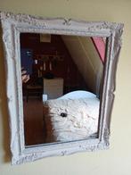 Sierlijke spiegel, wit geschilderde lijst en meer spiegels, Ophalen of Verzenden, Gebruikt, Rechthoekig, Minder dan 50 cm