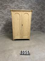 Antieke grenen garderobekast nr8055, Ophalen of Verzenden