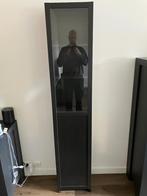Ikea Billy kast met deur en glas donker hout, Huis en Inrichting, Kasten | Boekenkasten, Ophalen, Minder dan 50 cm, 200 cm of meer